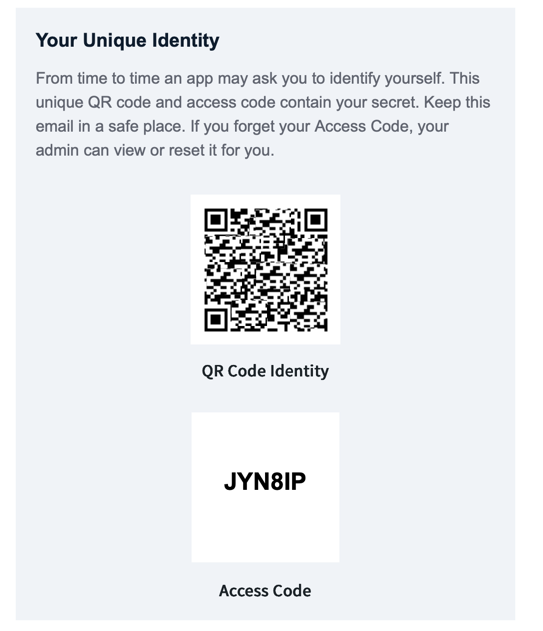 Example of PaperCut email with code